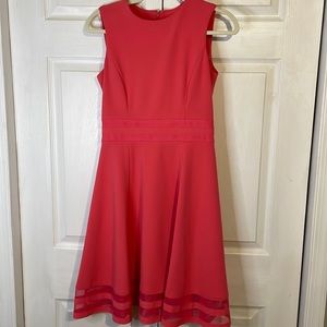 Pink Calvin Klein midi dress